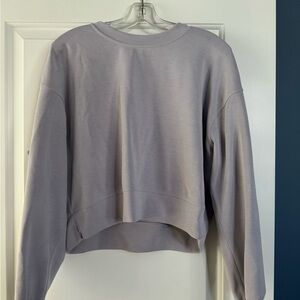 LULULEMON lilac scuba-feel cropped sweatshirt size 6